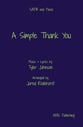 A Simple Thank You SATB choral sheet music cover